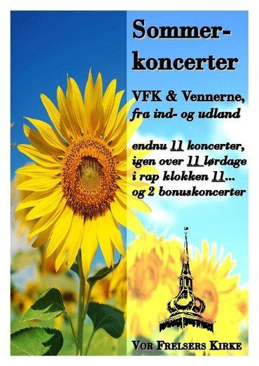 Folder om kirkens sommerkoncerter 2023