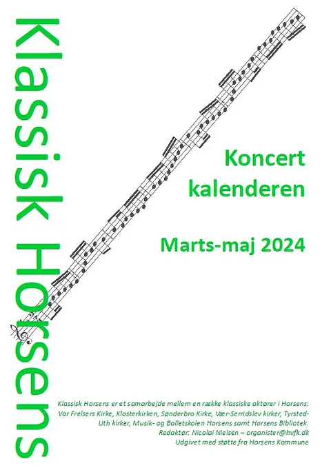 Folder om kirkens sommerkoncerter 2023